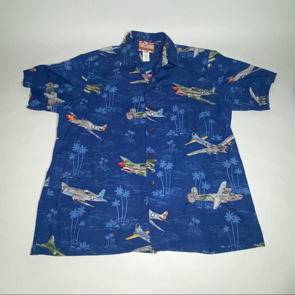 Bomber plane Hawaiian shirt